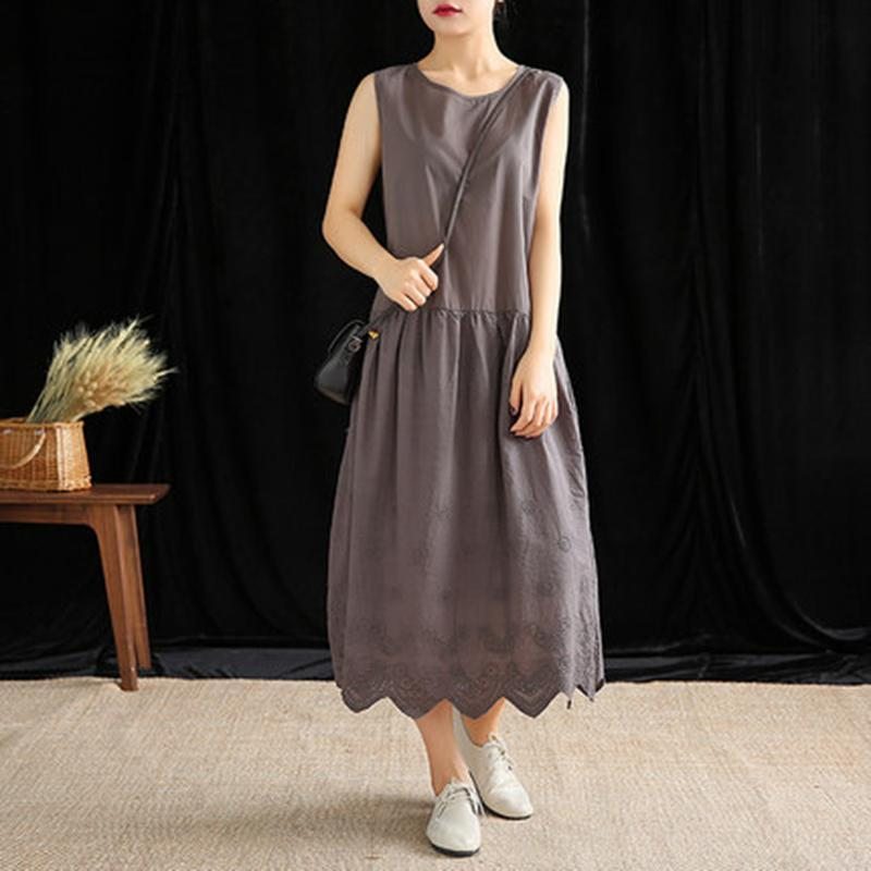 Robe D'été Brodée Pour Femmes