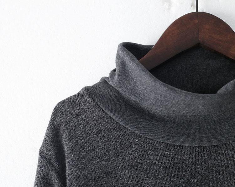 Robe Pull En Coton Épaissi À Col Haut