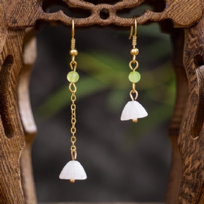Boucles D'oreilles Asymétriques En Glaçure Colorée Vintage