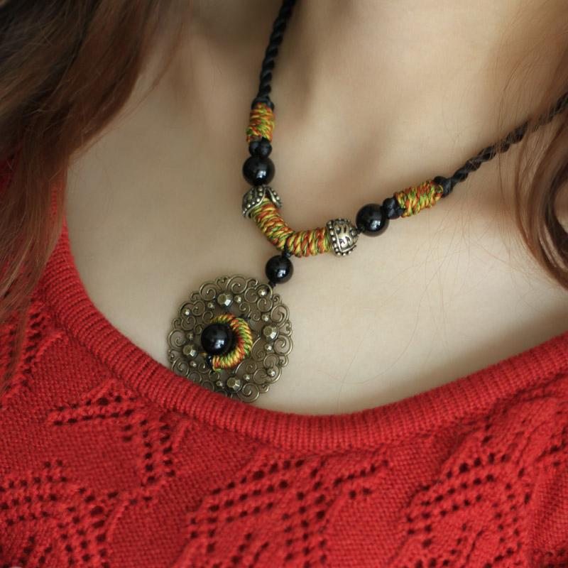 Rétro Chaîne Accessoires Collier Style Ethnique