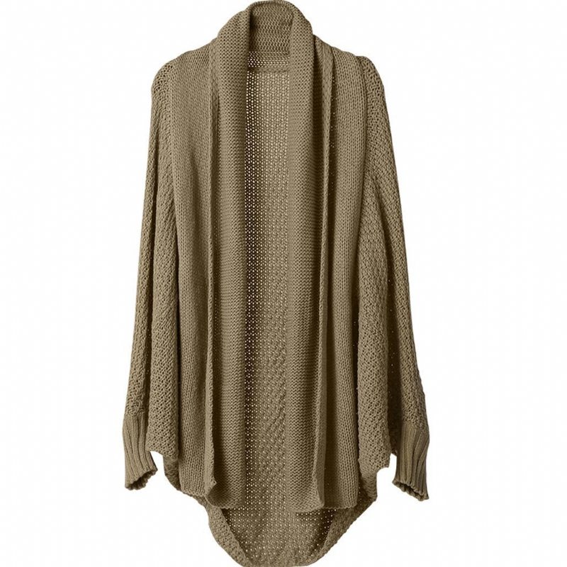 Tricoté Printemps Automne Bat Seeves Pull Cardigan