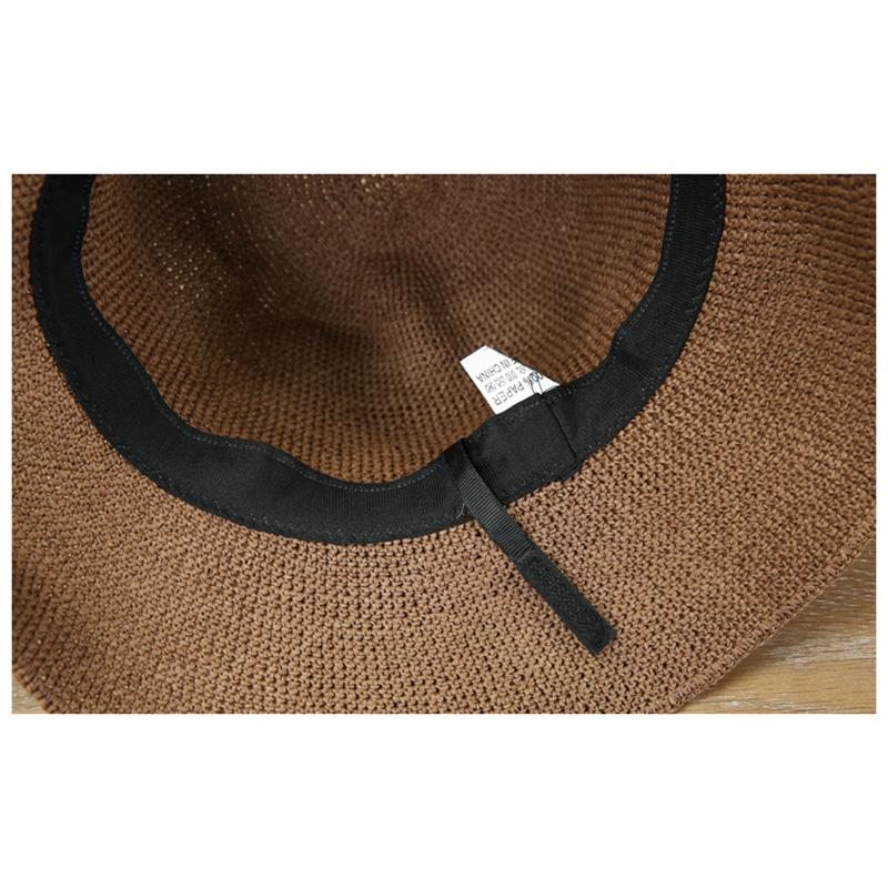 Chapeau De Plage Bowknot En Paille D'été
